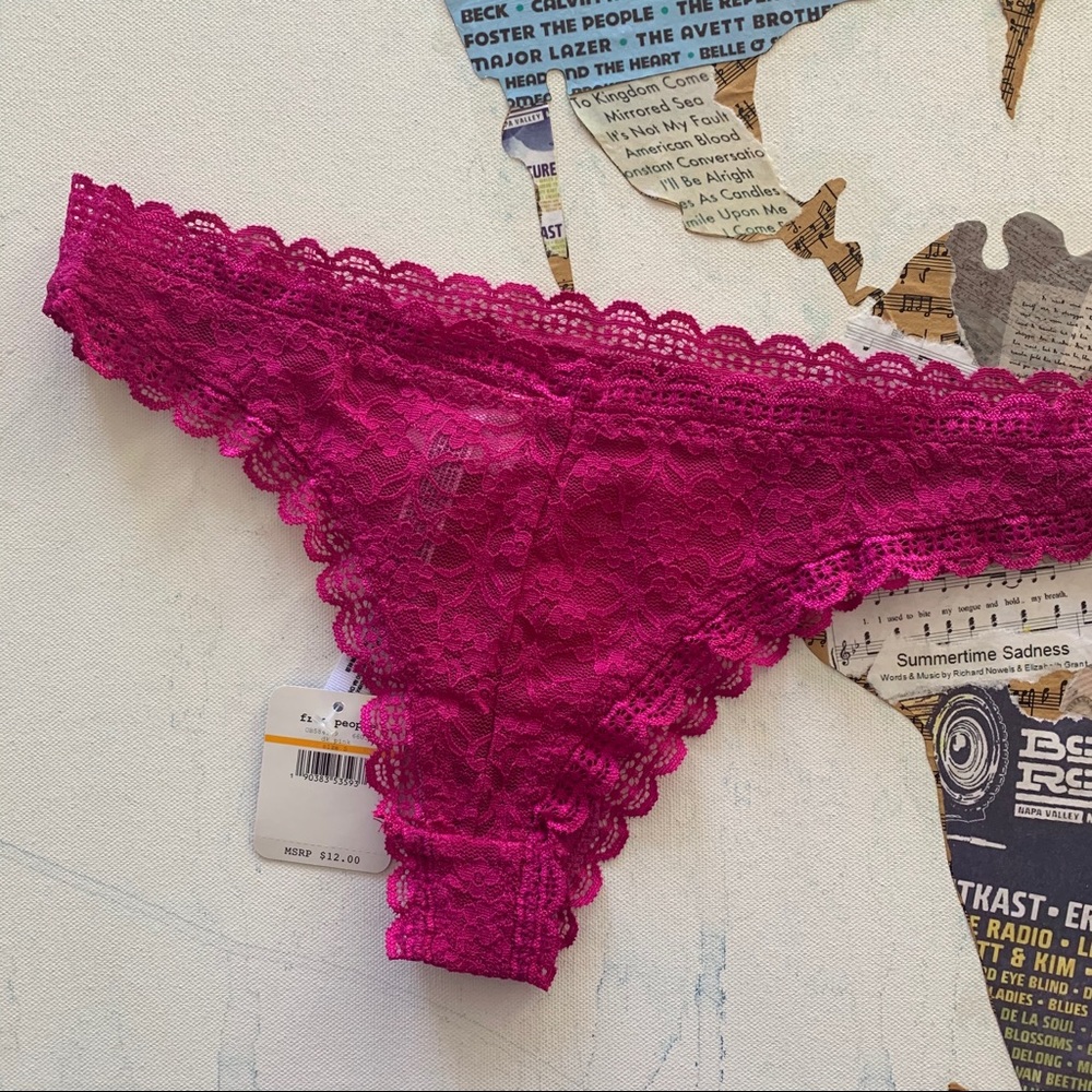 Free People | Pink & Green Lace Undie 2 Pc Bundle - Picture 6 of 15